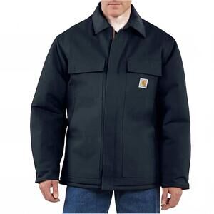 NEW CARHARTT firm duck insulated traditional coat in dark navy